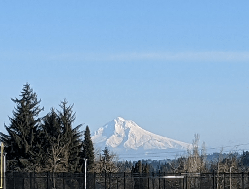 Mount hood as seen from Tigard Oregon.